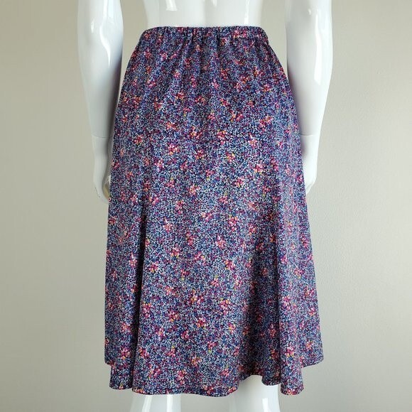 Vintage 70's Purple Floral Skirt - Picture 3 of 8